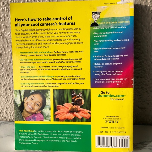 Canon EOS Digital Rebel XSi/450D camera For Dummies book - Picture 2 of 10